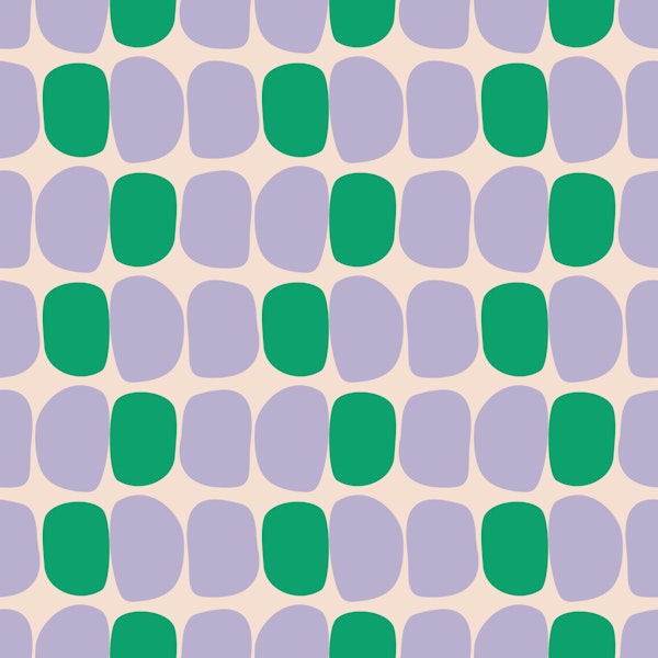 Lavender Purple and Green Abstract Dots