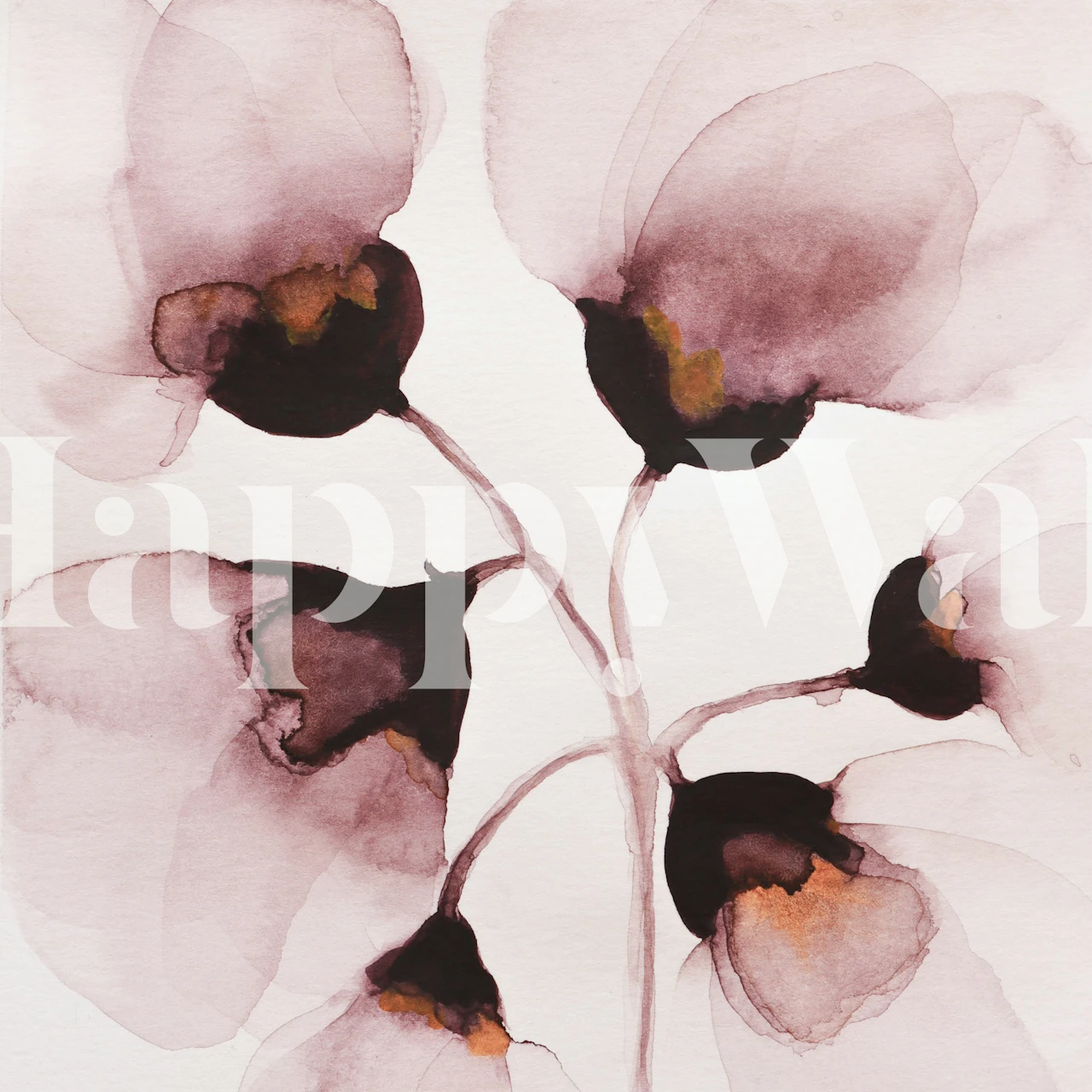 Flowers in Dusty Pink tapetdesign