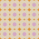 Yellow and Cream Retro Geometric Flowers Big