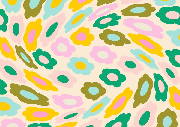 Trippy Abstract Spring Flowers