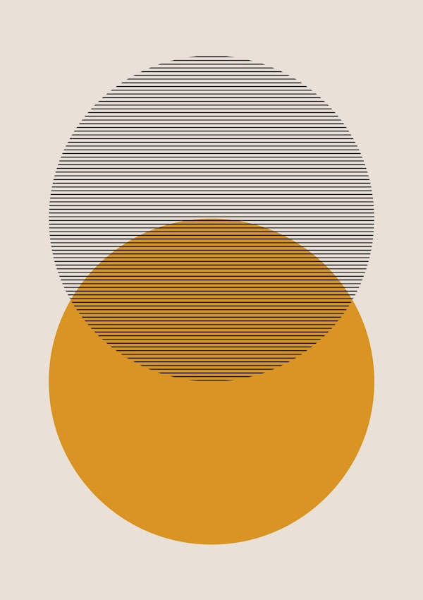 Mid Century Modern Shapes in Yellow