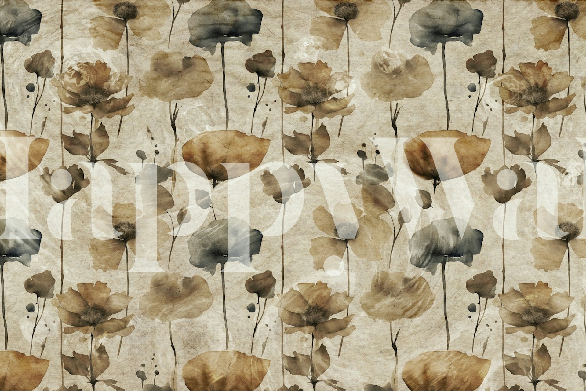 Autumn Dry Flowers motivo di carta da parati