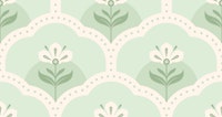 Scallops, Light Green wallpaper