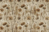 Muted Neutral Dry Flowers wallpaper