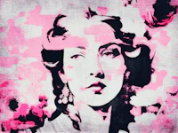 Graceful Grunge Lady papier peint