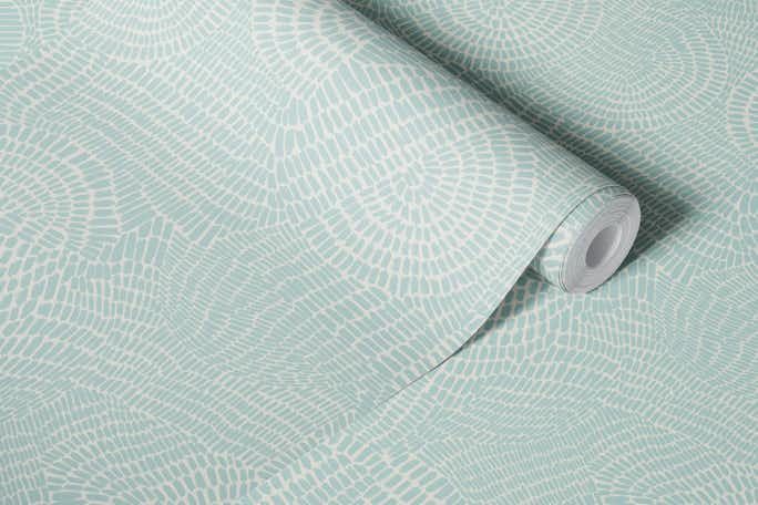 Lines in light greenwallpaper roll