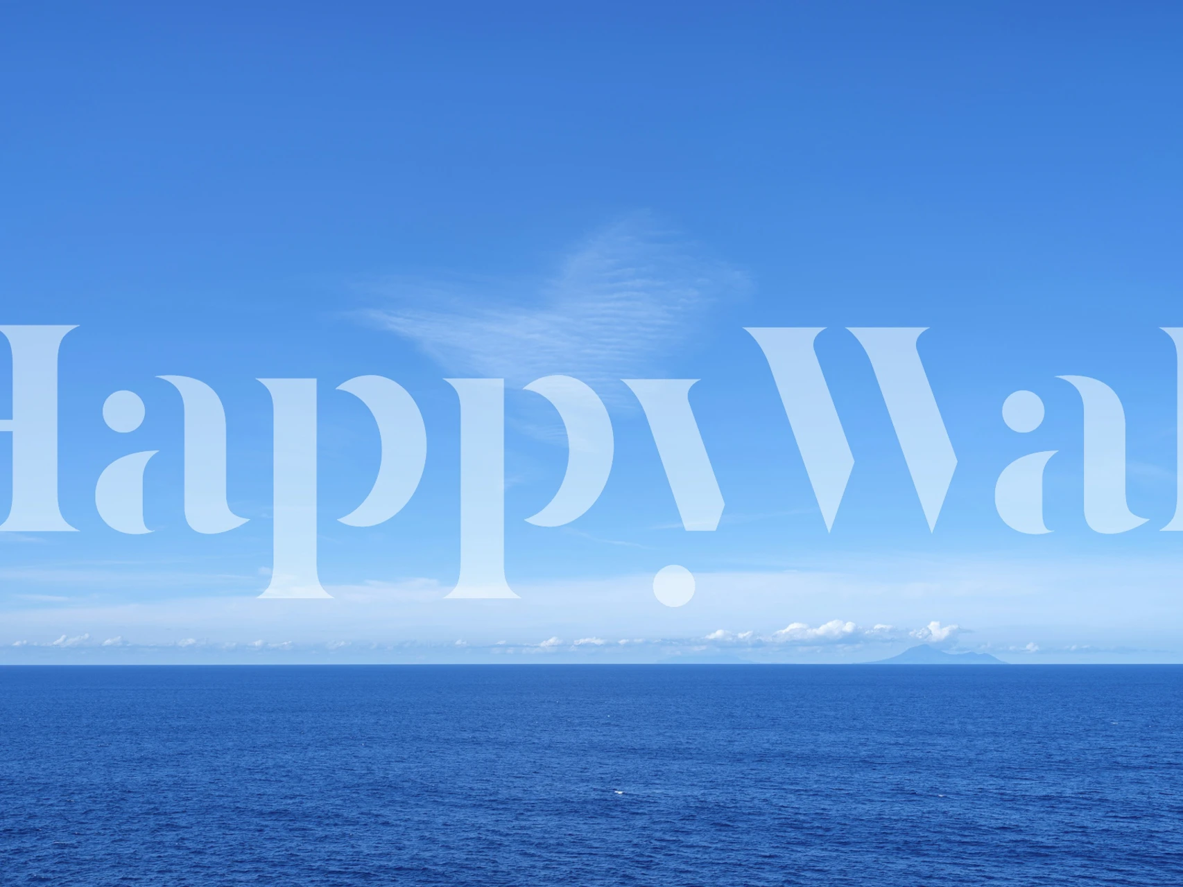 Turquoise blue sea and clear sky wall mural at happywall.com