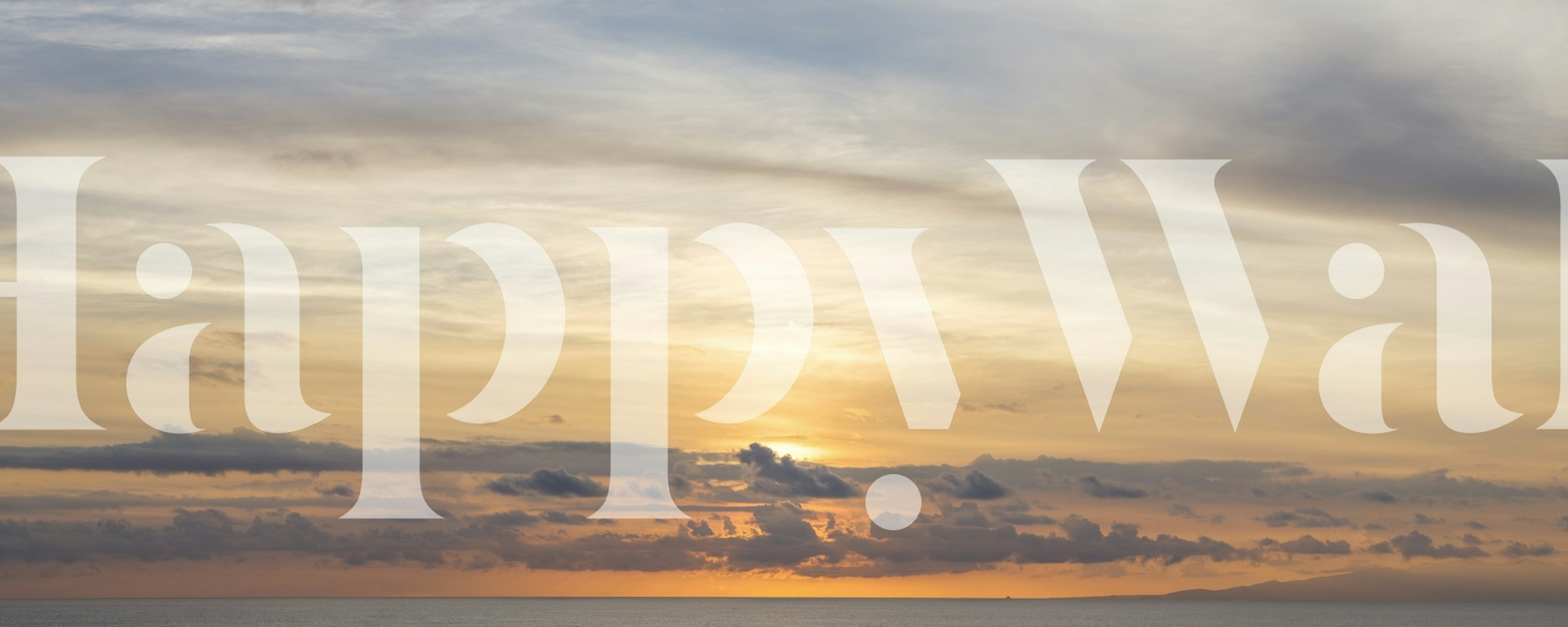 Abstract sunset horizon with peach, orange, and blue tones wallpaper