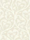 Victorian dandelion hearts cream off-white