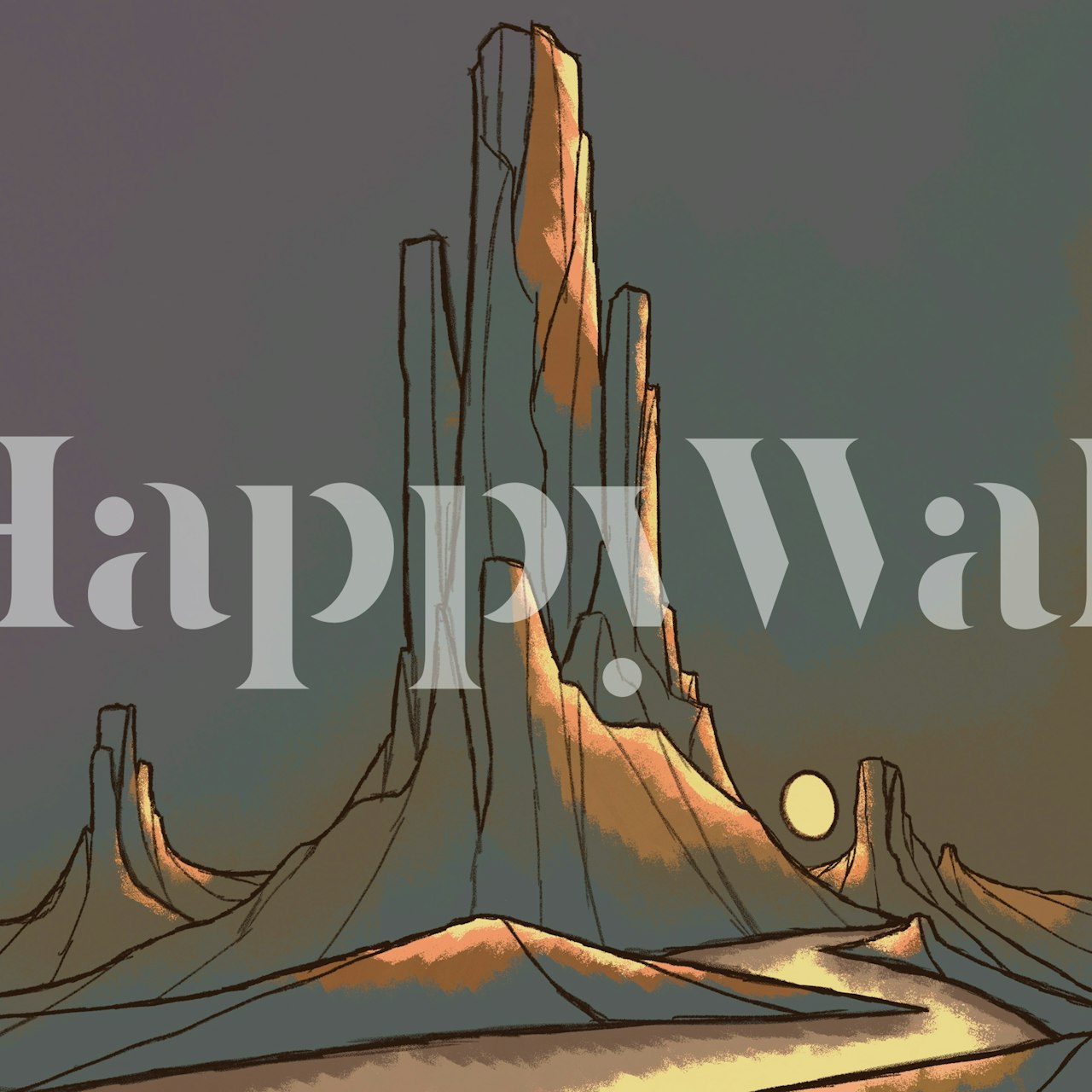 Storm sunrise wallpaper displayed in a room