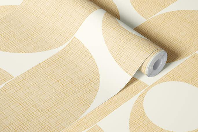 mid century warm minimalism linnenwallpaper roll