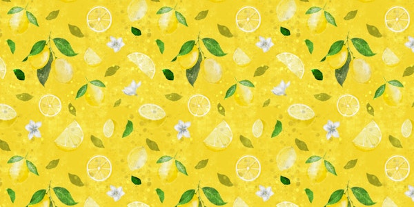 Lemon love on bright yellow