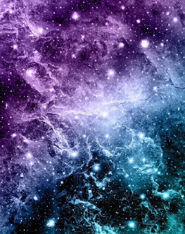 Purple Teal Galaxy Nebula 4