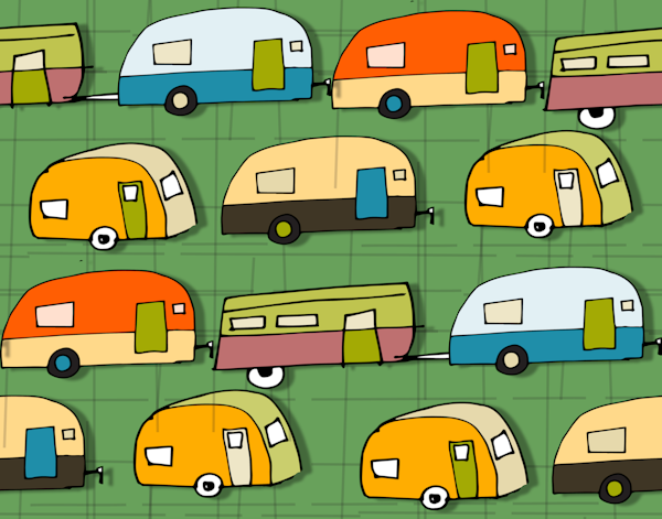 Retro Campers Green