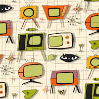 Retro Television Pattern Wallpaper