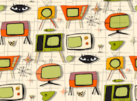 Retro Television Pearl carta da parati