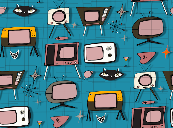 Retro Television Teal