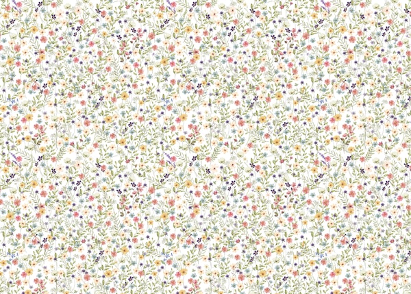 Wild tiny little watercolor flowers paradise