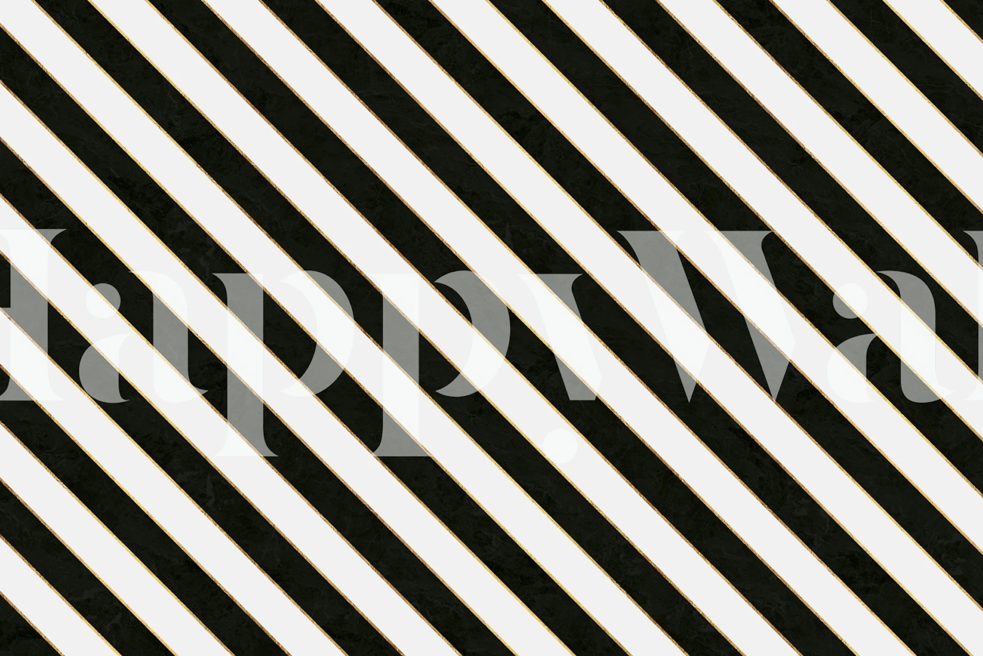 Sort og hvid luksus Zebra Stripes vægmaleri