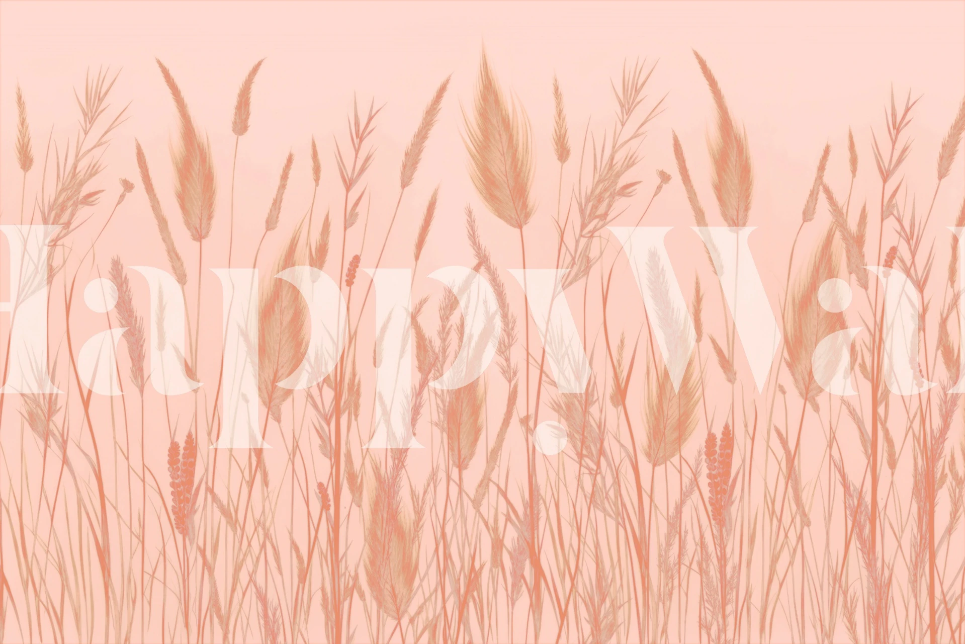 Pastel Japandi Grass wallpaper in a room