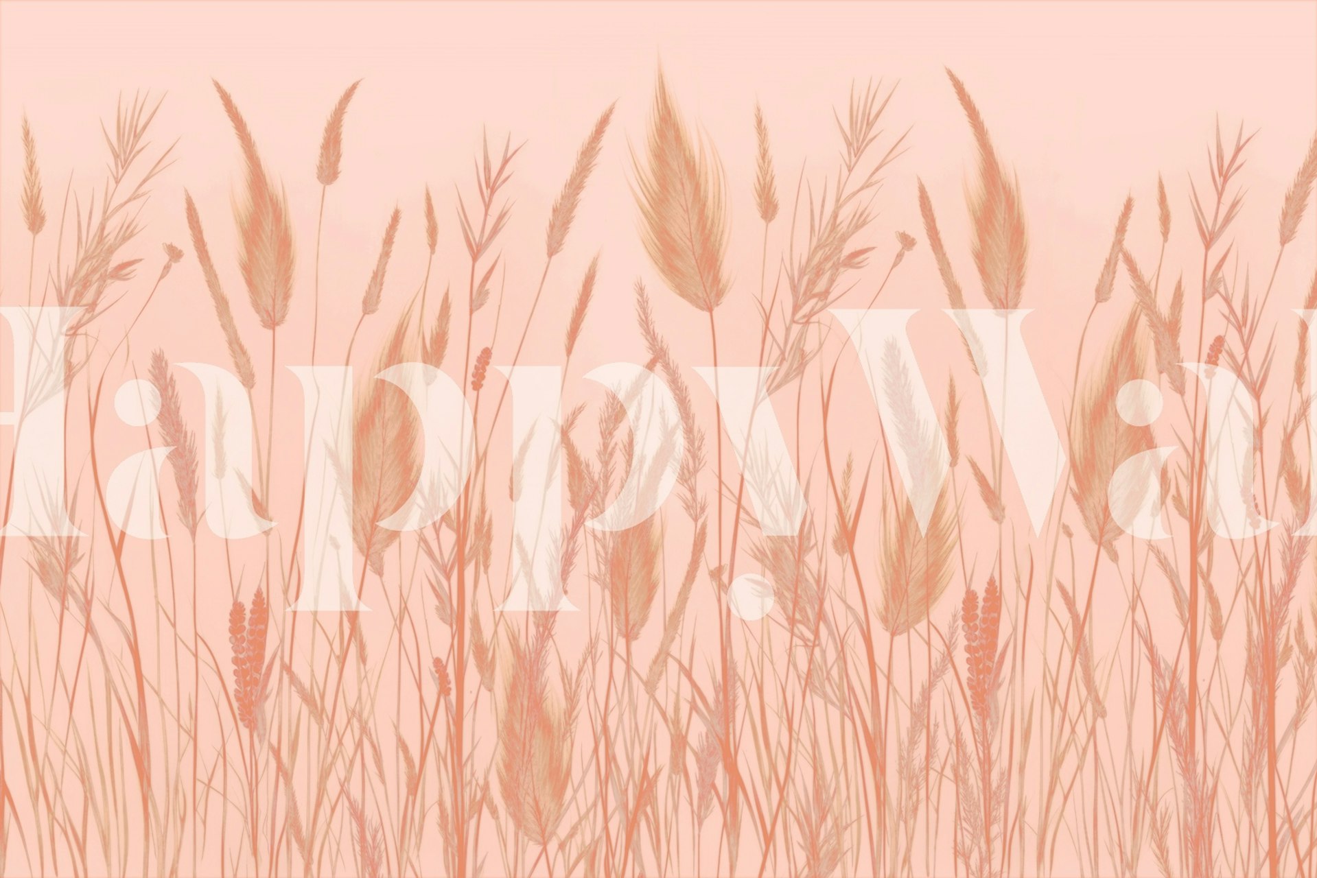 Pastel Japandi Grass tapet i et rom