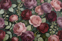 Large Antique Peonies papiers peint