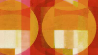 Moody Orange Bauhaus Circles wallpaper