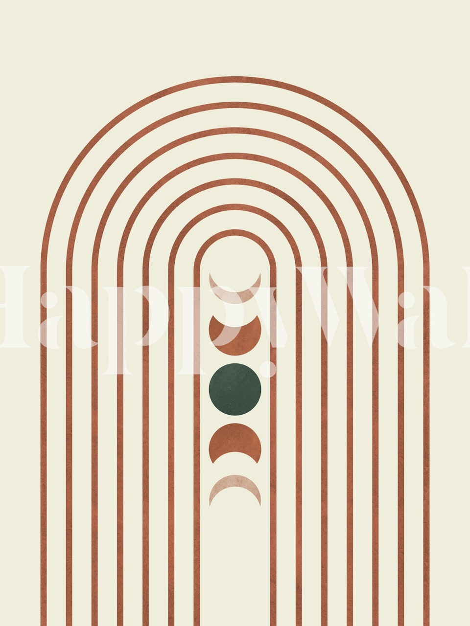 Lines and circles tapet vist i et rum