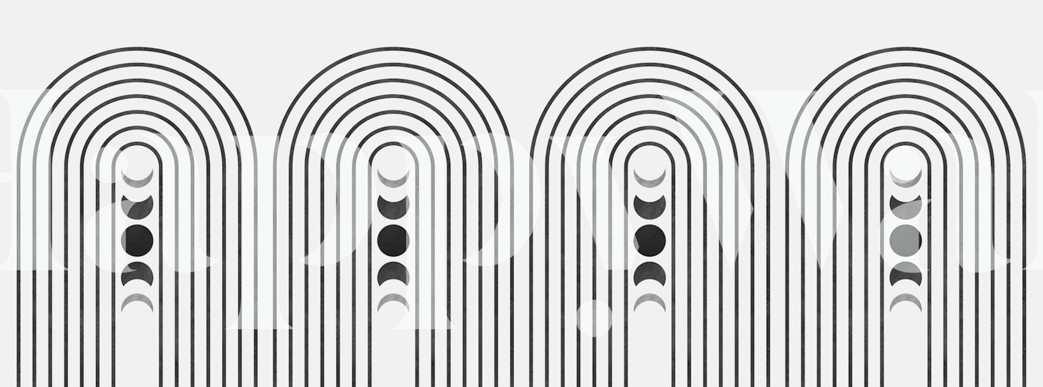 Lines and circles 65 wallpaper in a room