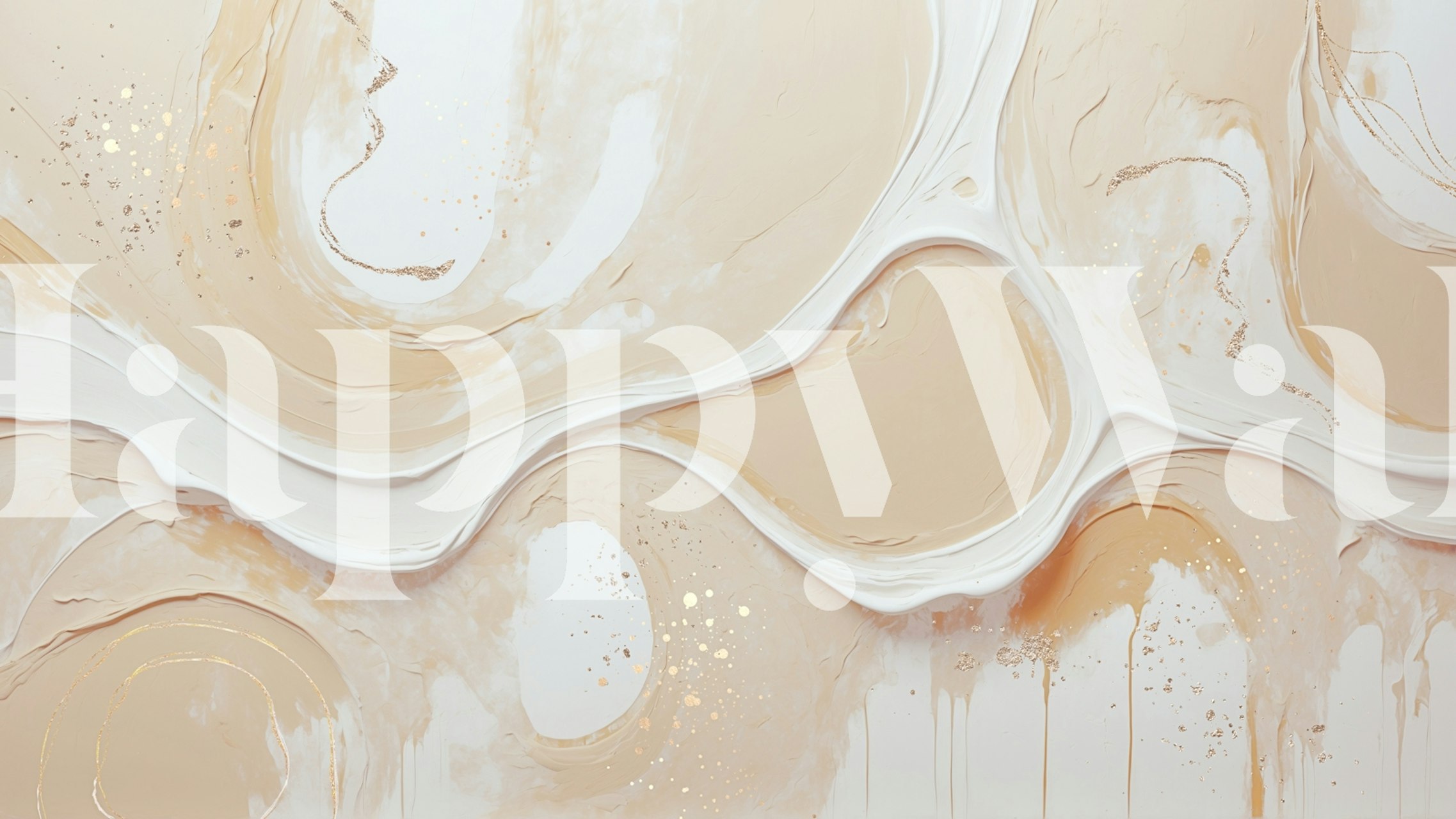 Abstract Wall Beige and Gold design della carta da parati