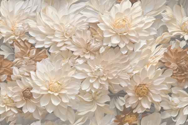 DAHLIA - CAFE AU LAIT - FLOWERWALL