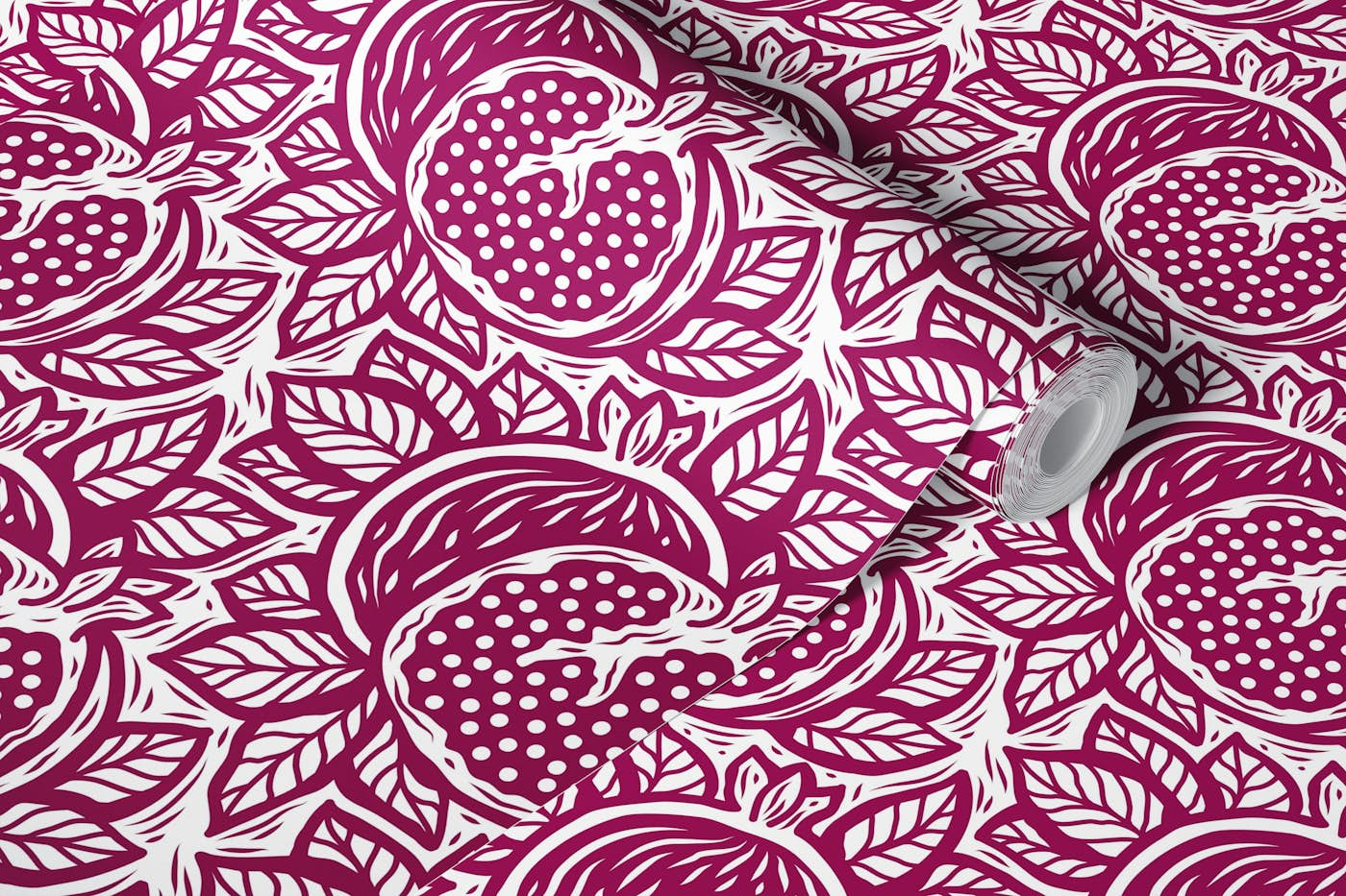 Pomegranates pattern, dark red / 3046 A wallpaper roll