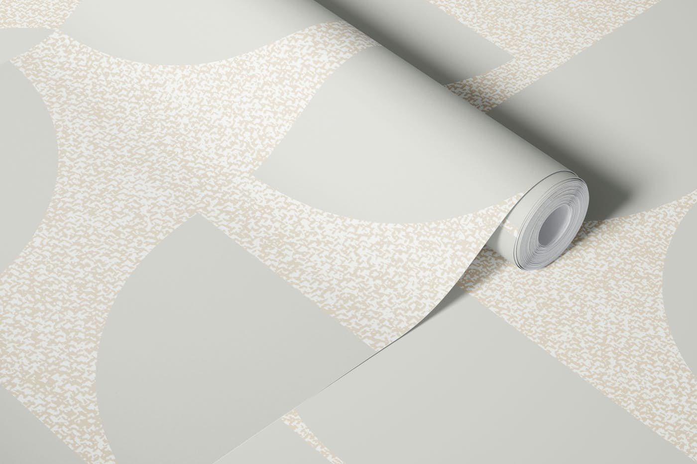 Ivory Gray Bauhaus wallpaper roll