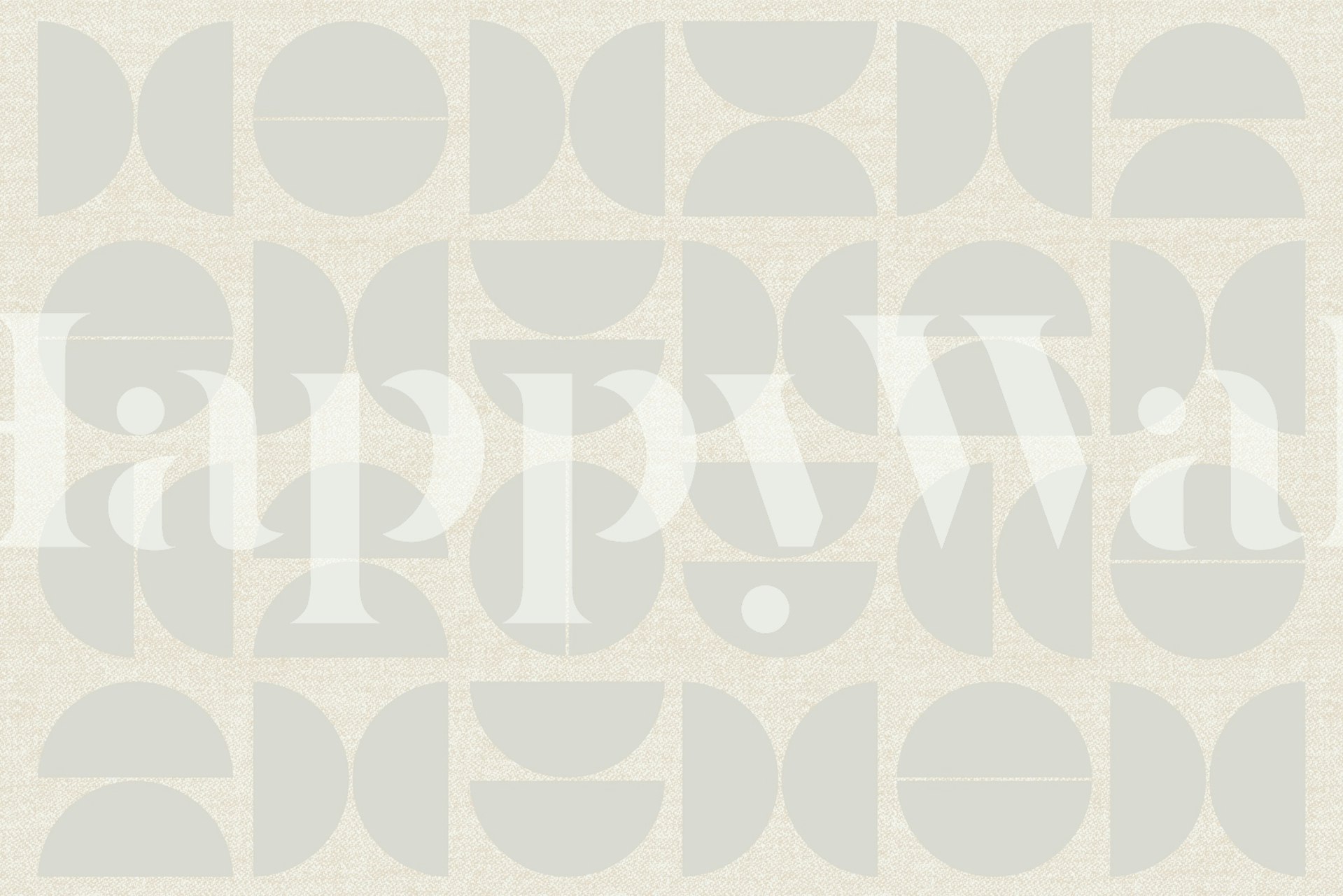 Geometric half-circle patterns in gray on a light background wallpaper