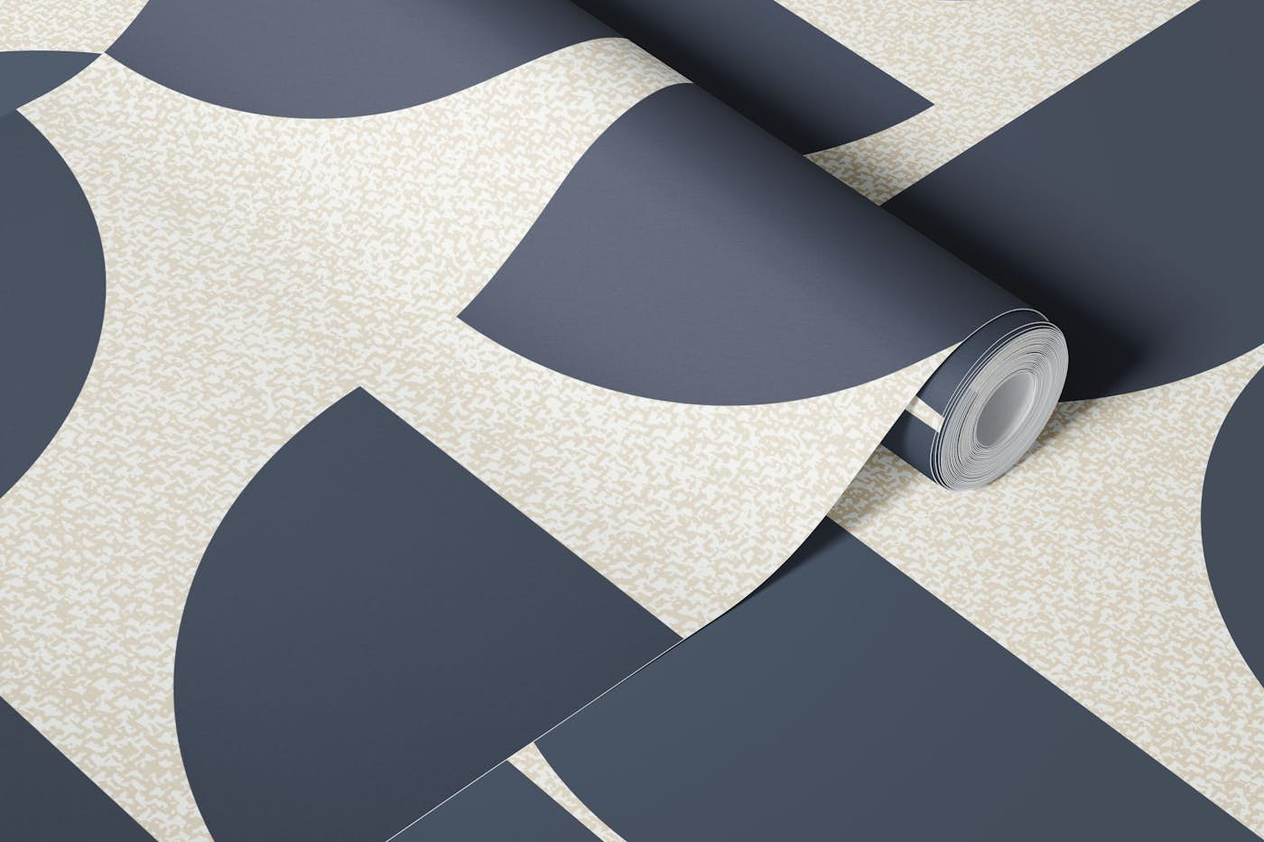 Slate Gray Bauhaus wallpaper roll