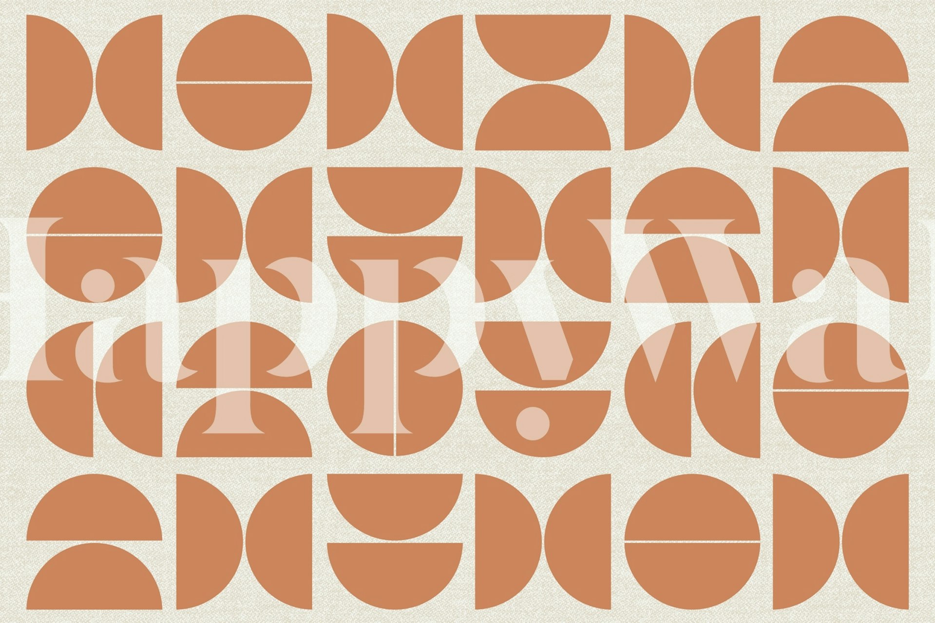 Pastel Rust Bauhaus wallpaper | Happywall