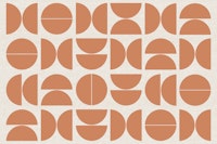 Pastel Rust Bauhaus wallpaper