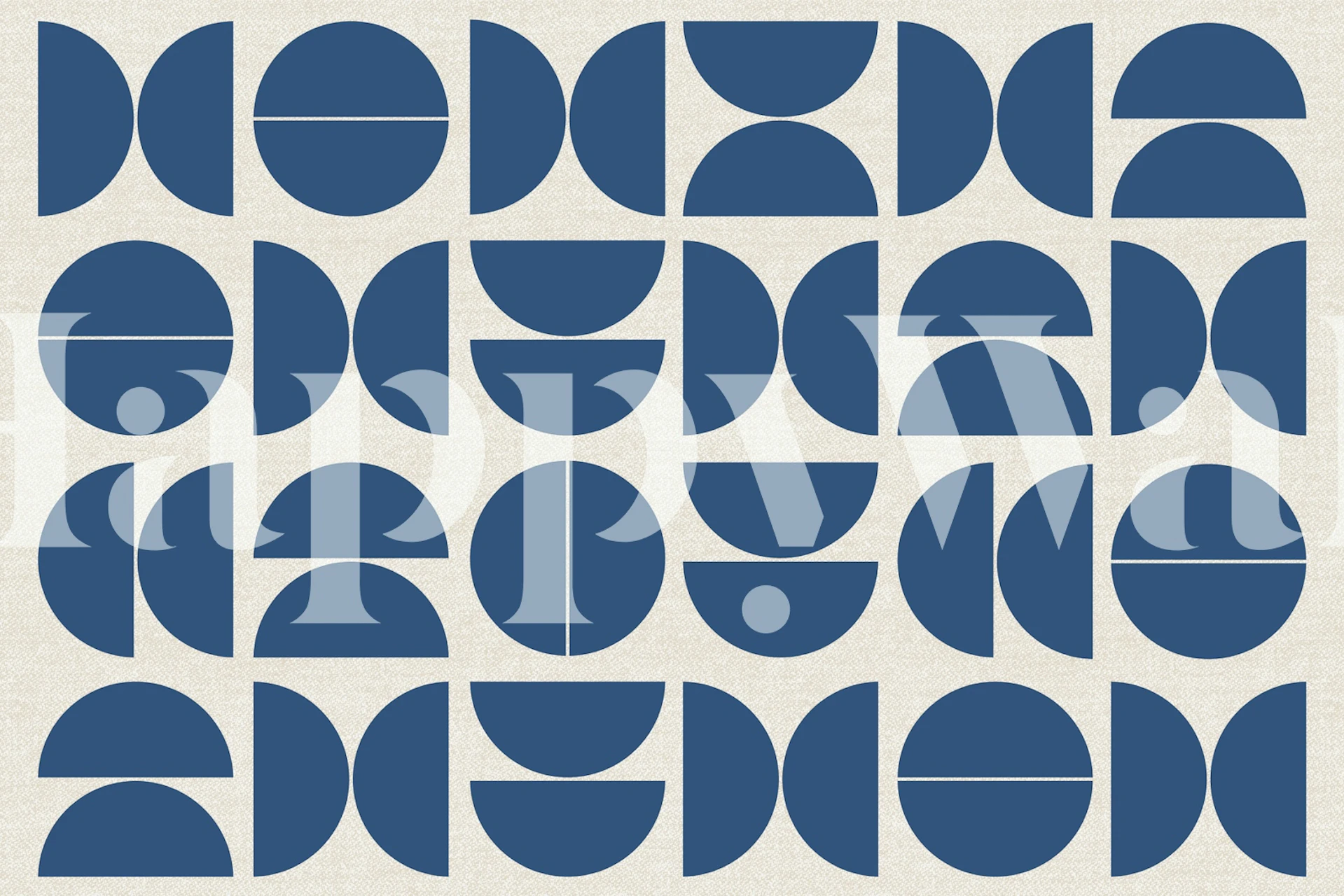 Lake Blue Bauhaus wallpaper design