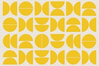 Sunny Yellow Bauhaus wallpaper