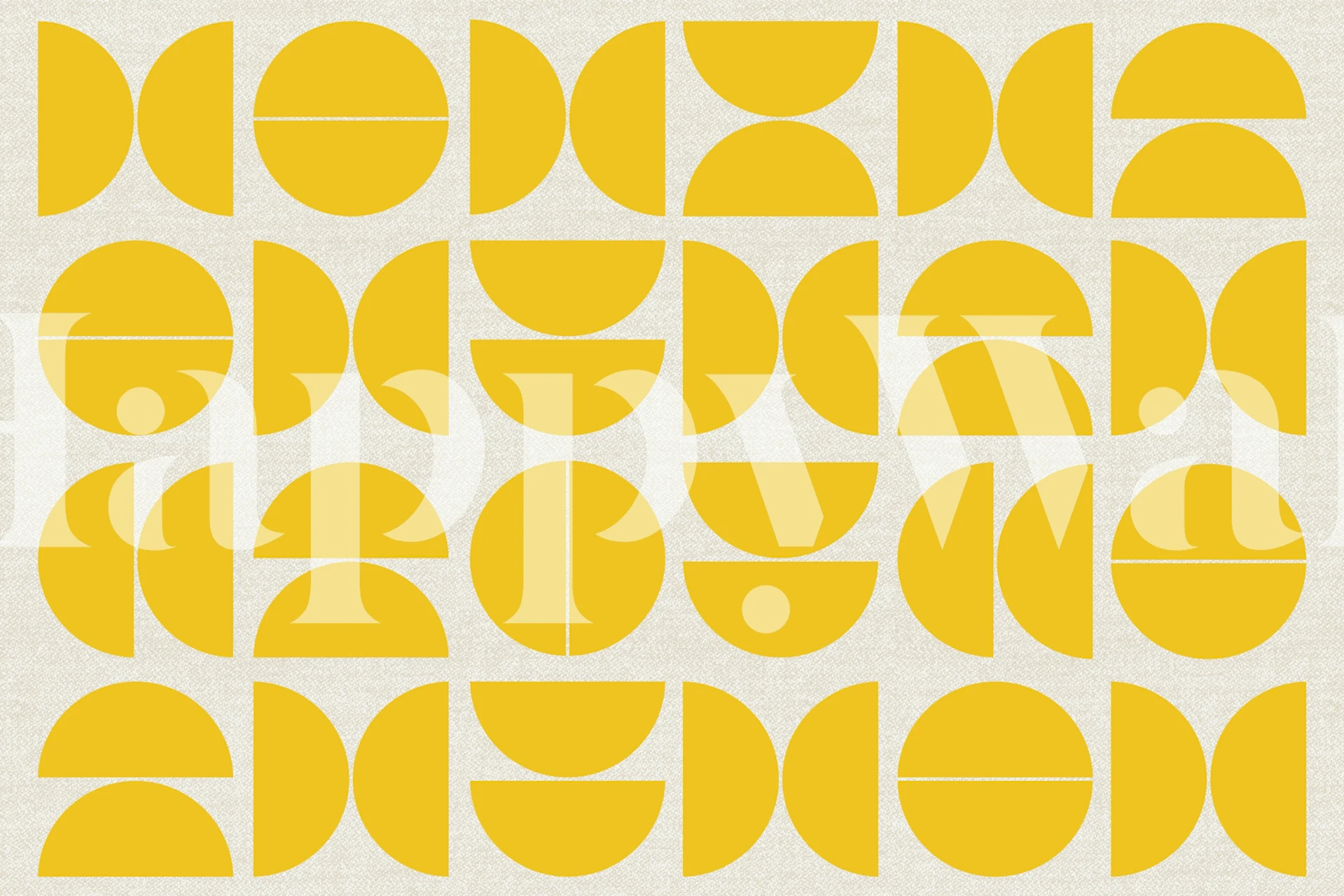 Sunny Yellow Bauhaus wallpaper in a room