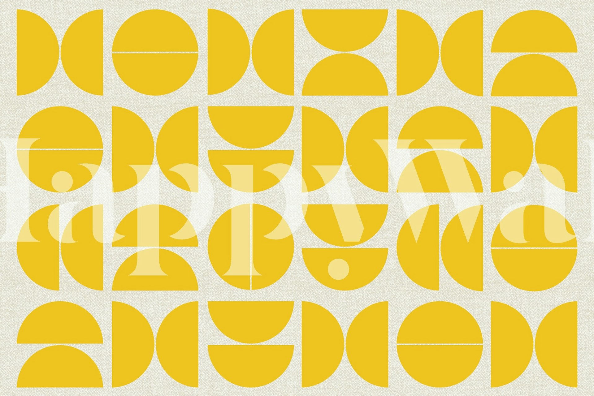 Sunny Yellow Bauhaus wallpaper in a room