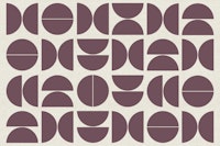 Muted Wine Bauhaus wallpaper