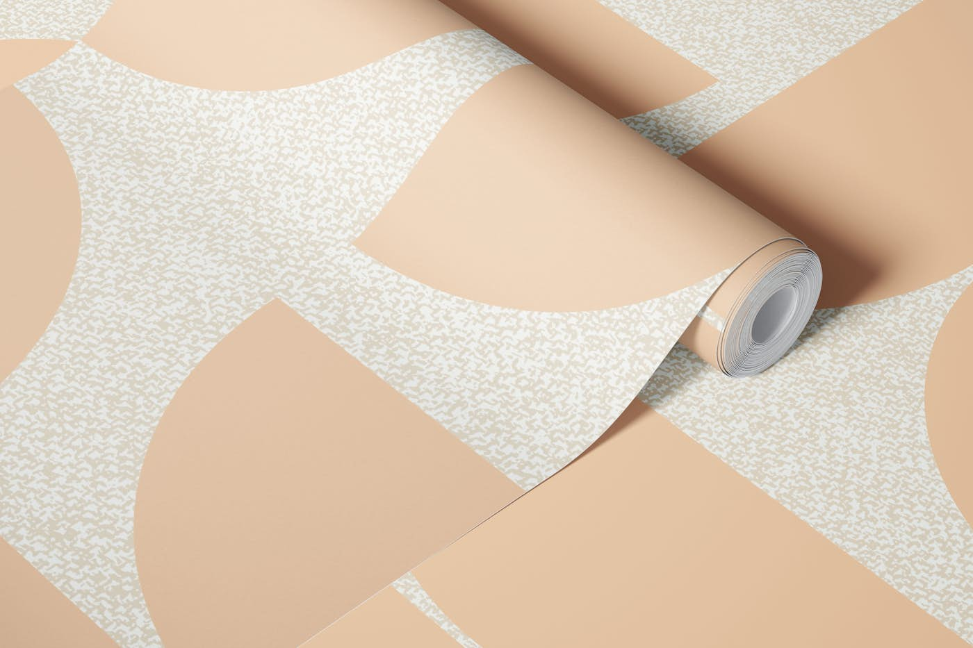 Ivory Blush Bauhaus wallpaper roll