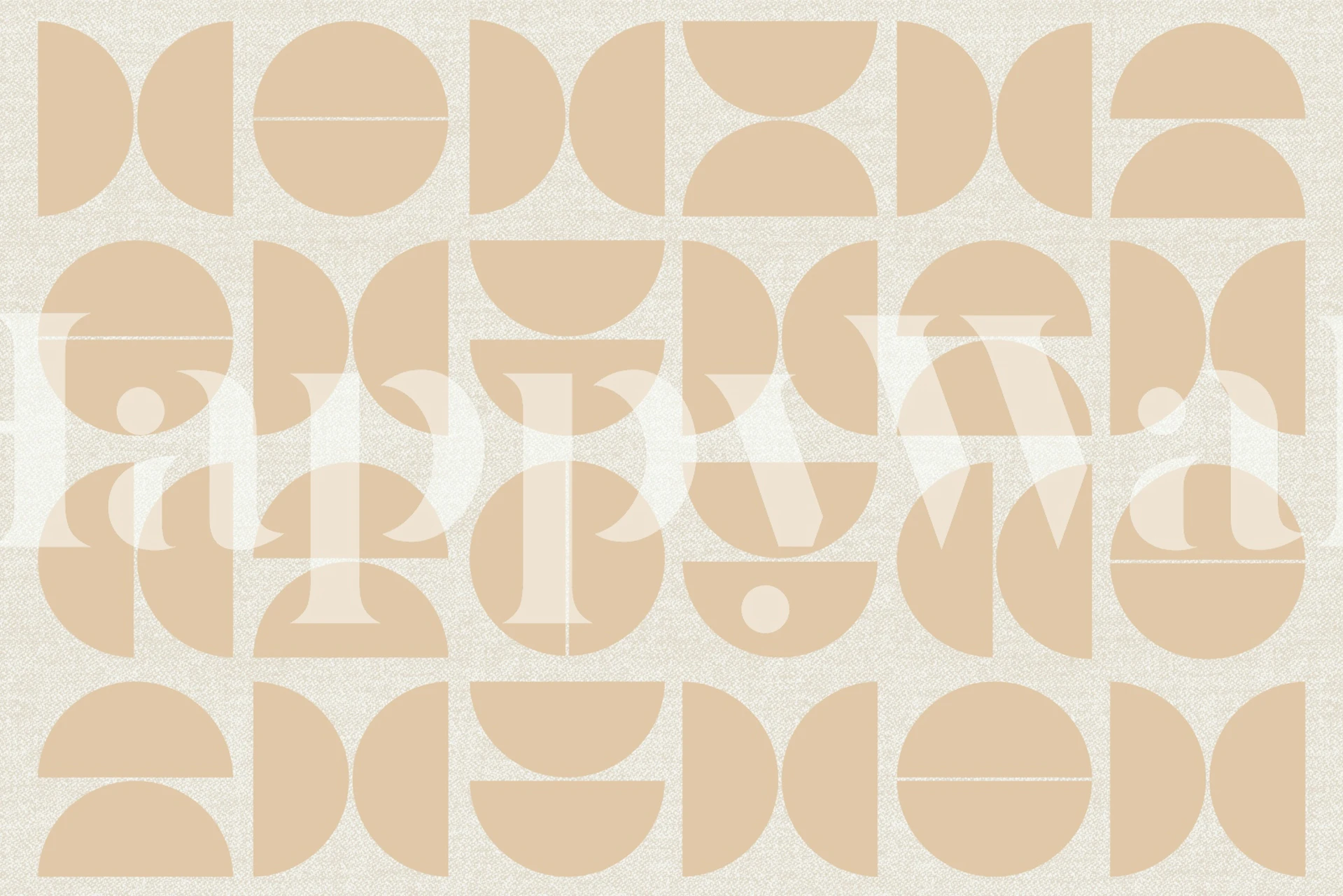 Ivory Blush Bauhaus tapet i ett rum