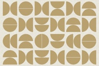 Pastel Ochre Bauhaus wallpaper