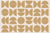 Pastel Ochre Bauhaus wallpaper