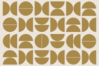 Earthy Ochre Bauhaus papiers peint