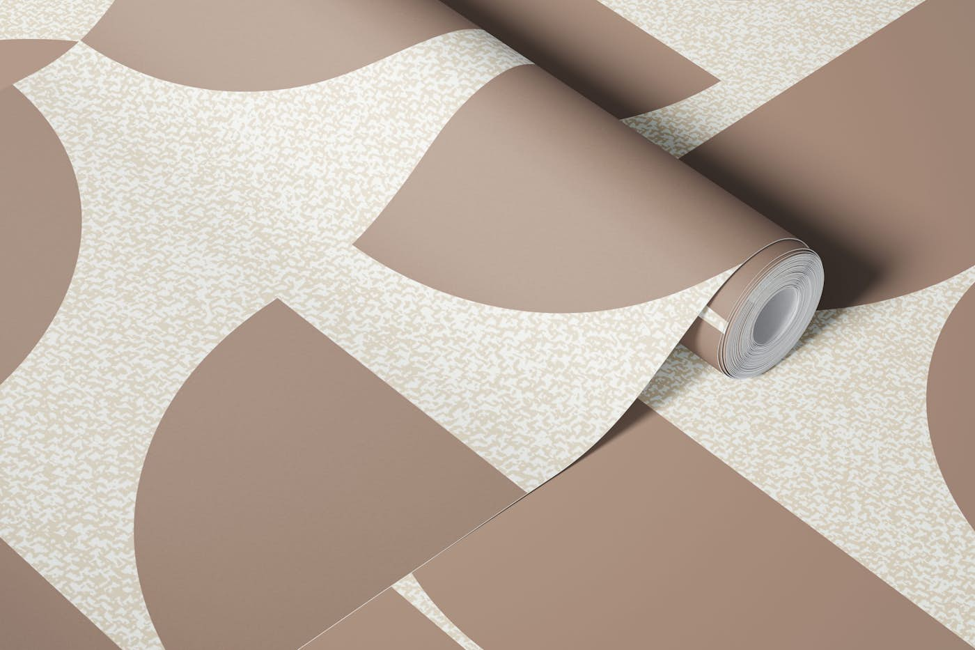 Blush Beige Bauhaus wallpaper roll