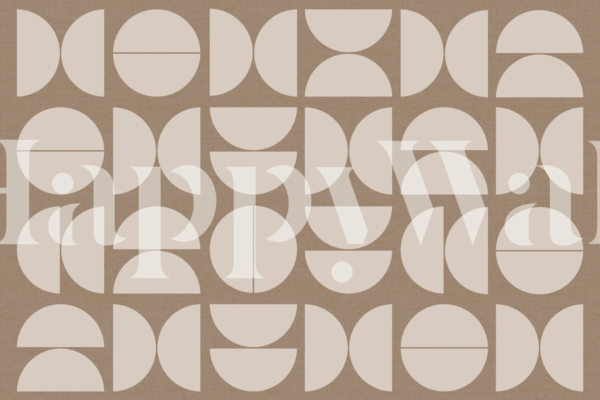 Powder Beige Bauhaus behang in een kamer