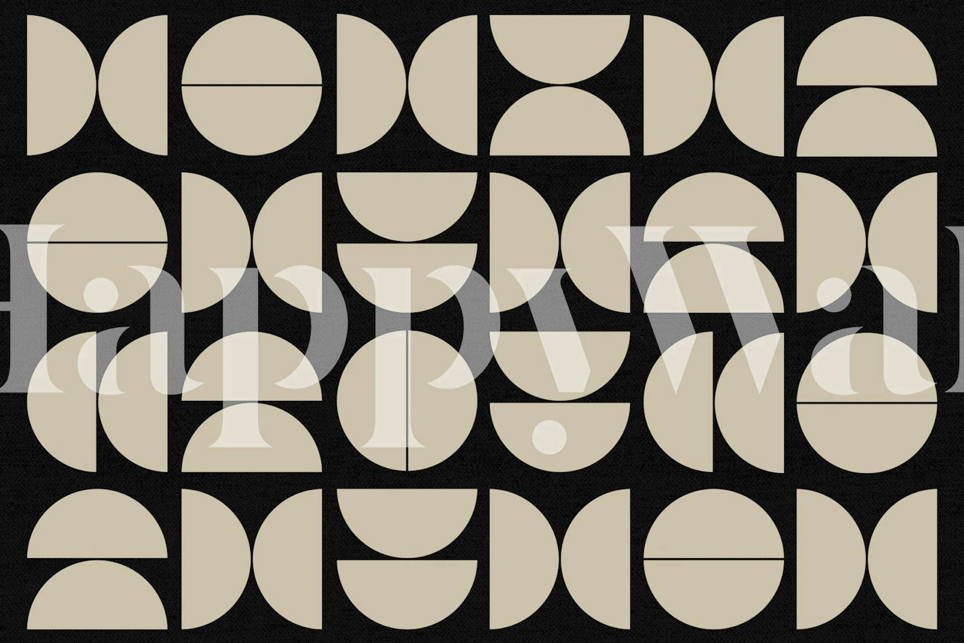 Black Tan Bauhaus behangontwerp